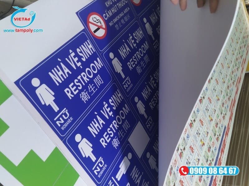 Tấm Formex 4.5mm in UV làm bảng chỉ dẫn trong nhà