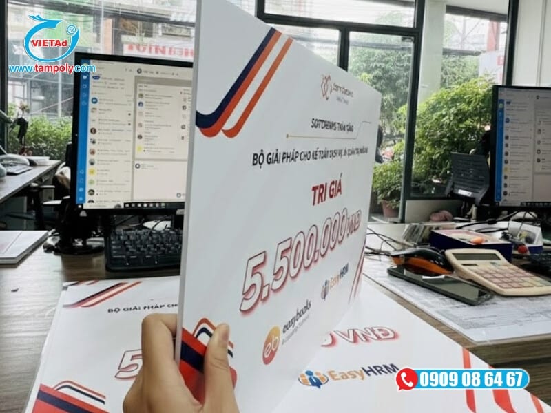 Tấm Formex 4.5mm in bồi decal làm bảng khen thưởng