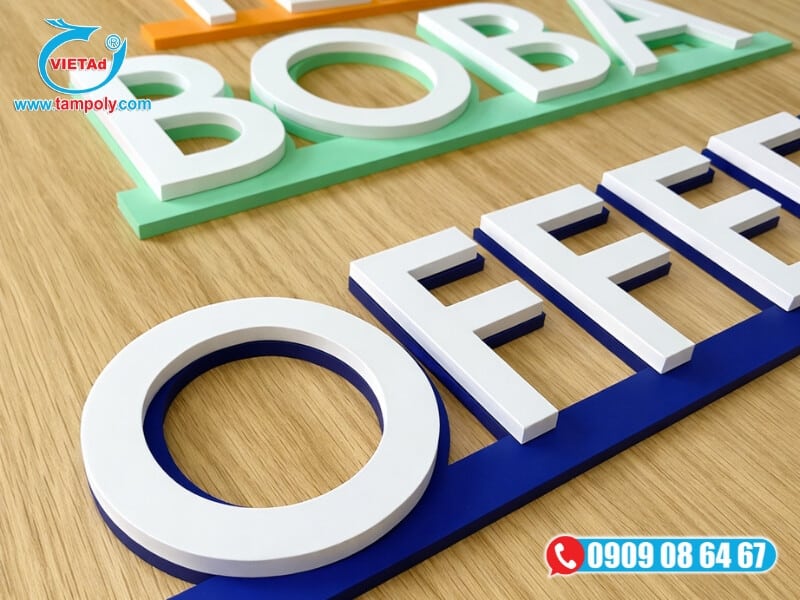 Chữ nổi formex hiệu ứng 3D giúp thương hiệu trở nên nổi bật và chuyên nghiệp hơn