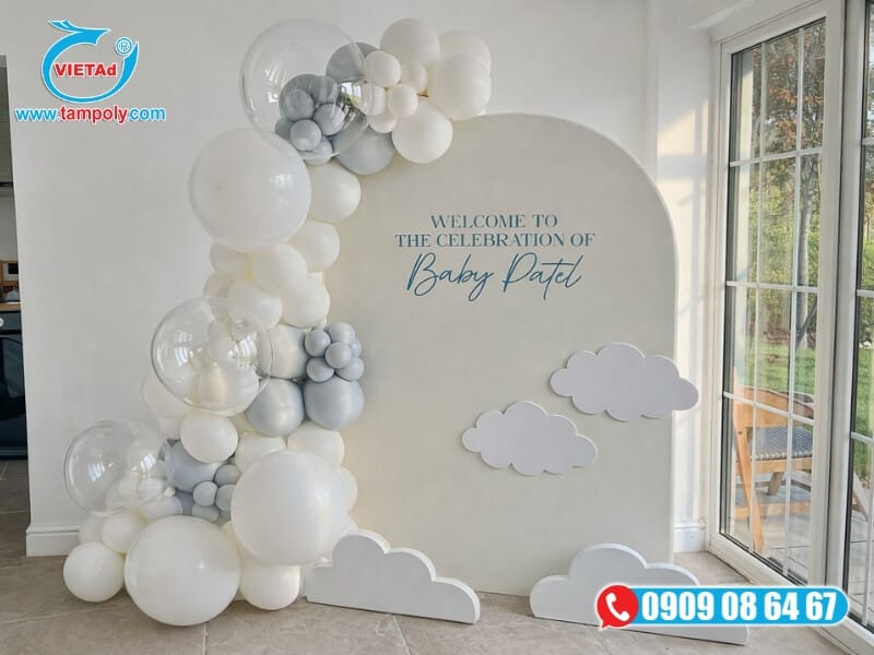 Tấm formex 8mm cắt làm background trang trí sự kiện