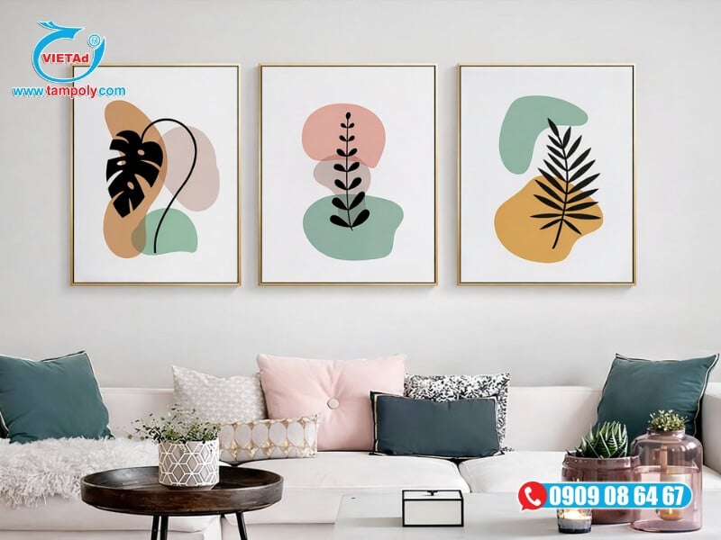 Dòng tranh decal cán fomex 10mm bền bỉ, màu in sắc nét