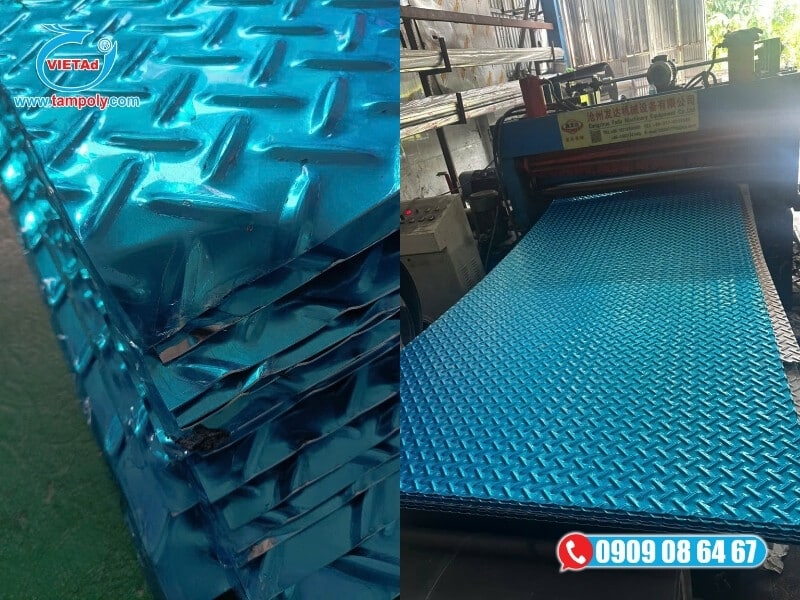 Nhôm tấm dập gân chống trượt, tăng ma sát cho sàn xe