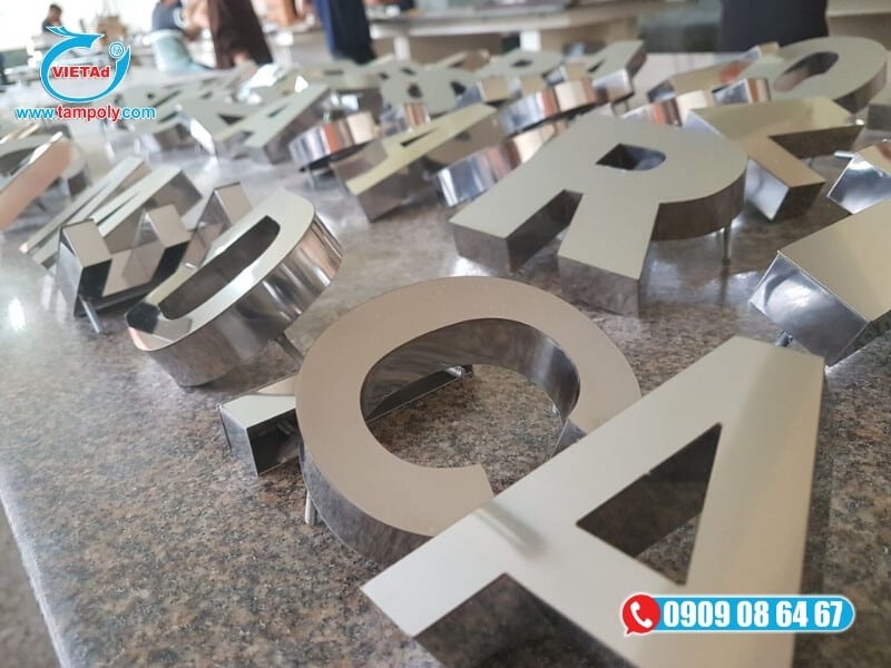 Nhôm tấm bóng đẹp, dễ gia công, dùng làm chữ nổi quảng cáo