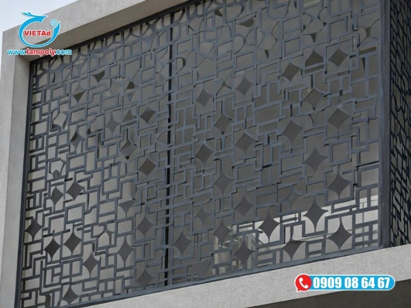 Nhôm tấm cắt lẻ làm mặt tiền kiến trúc Hải Phòng với khả năng chịu thời tiết nắng mưa tốt