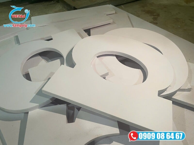 Chữ nổi foam thẩm mỹ, sắc nét. có thể kết hợp với mica, decal