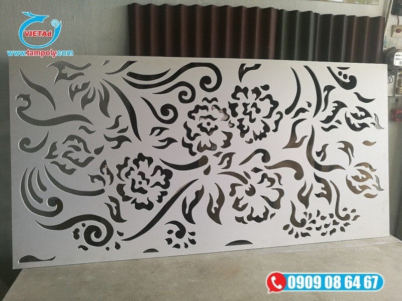 Vách trang trí formex cắt CNC hoa văn