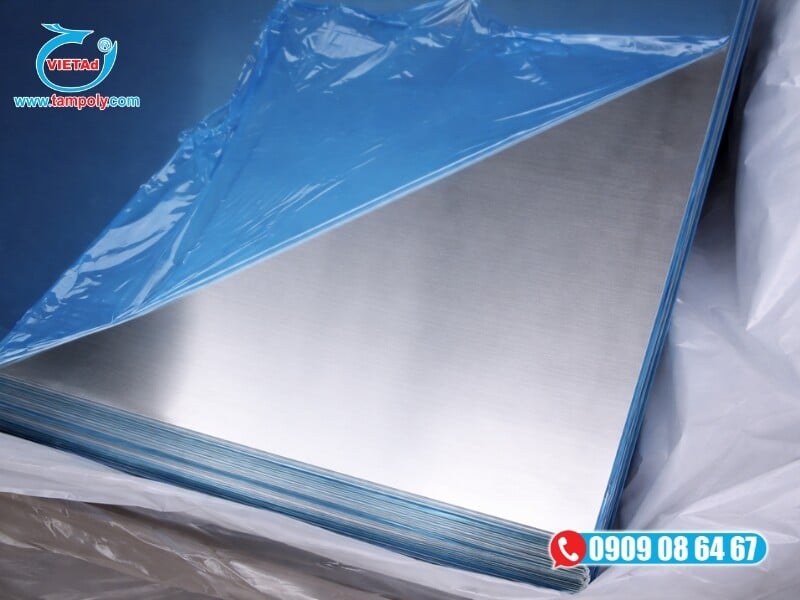 Nhôm tấm A1050 tinh khiết có độ dẻo cao nhất trong các dòng hợp kim nhôm, dễ uốn tạo hình