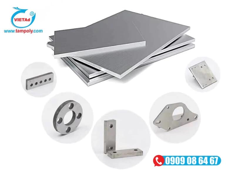 Nhôm tấm ứng dụng làm linh kiện máy móc cho xưởng cơ khí Hà Nội