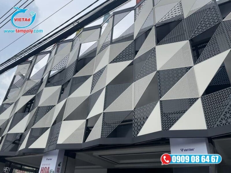 Bề mặt nhôm tấm sáng đẹp, phù hợp làm mặt dựng facade