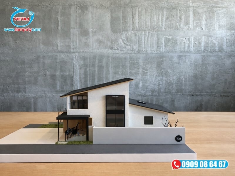 Khối đế của mô hình kiến trúc làm từ tấm formex 15mm