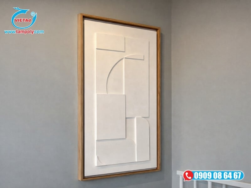 Tấm formex 15mm trắng được sử dụng làm tranh phù điêu