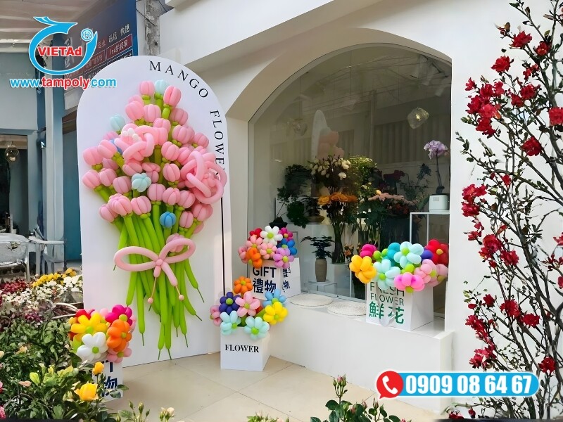 Tấm formex được gia công làm backdrop trang trí