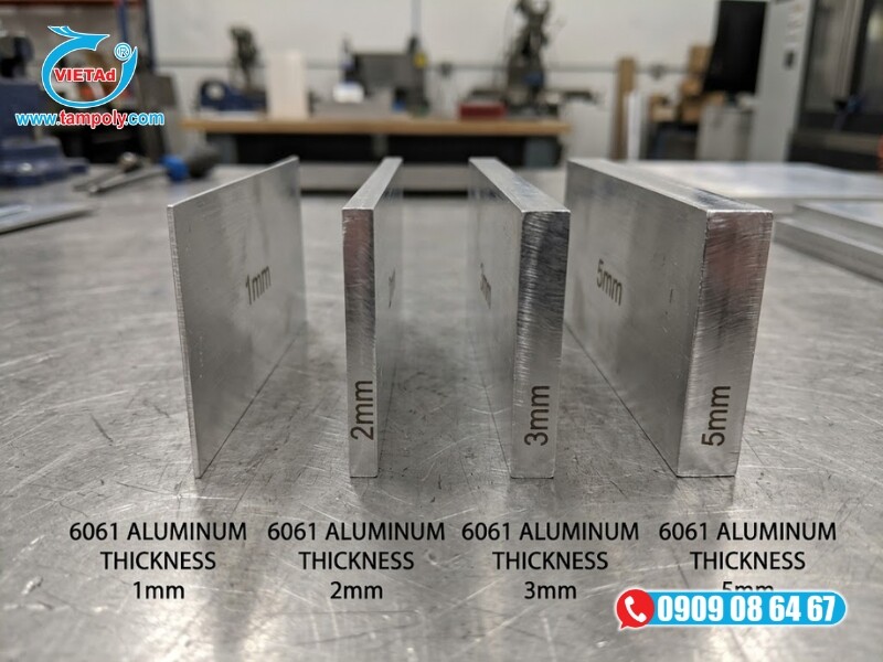 Giá nhôm tấm 6061 ảnh hưởng bởi độ dày và dịch vụ gia công cắt theo yêu cầu