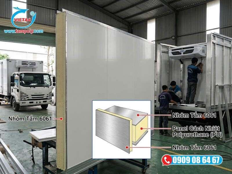 Nhôm tấm 6061 ứng dụng chế tạo xe đông lạnh