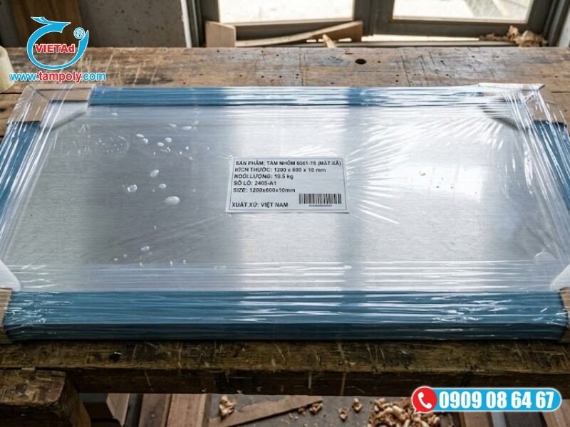 Vật Liệu Tấm QCV cung cấp giá nhôm tấm 6065 5mm chính hãng, dịch vụ cắt CNC kích thước theo yêu cầu