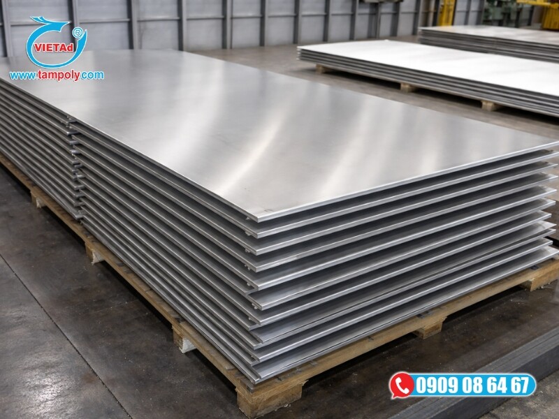 Vật Liệu Tấm QCV sẵn kho số lượng lớn nhôm tấm, đa dạng độ dày, hỗ trợ cắt theo yêu cầu