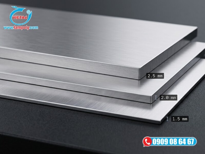Nhôm tấm 2mm cấu tạo từ hợp kim nhôm, cứng cáp, dễ dàng lắp đặt