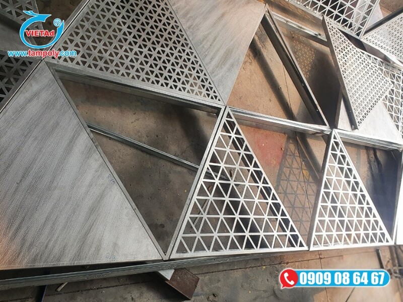 Nhôm tấm 8mm dùng làm vách trang trí toà nhà