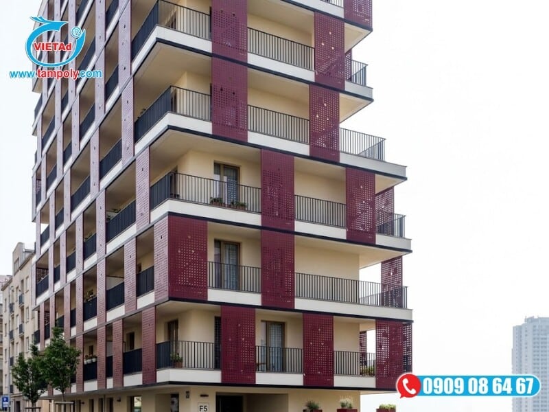 Tấm nhôm đục lỗ làm vách có ưu điểm trọng lượng nhẹ, độ bền cao và tính an toàn