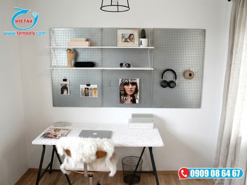 Tấm nhôm Pegboard hoàn toàn không mục nát hay cong vênh khi lắp đặt