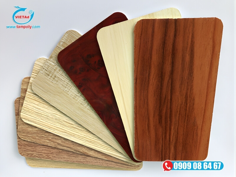 Cấu tạo tấm pima vân gỗ có lớp film giả gỗ thẩm mỹ