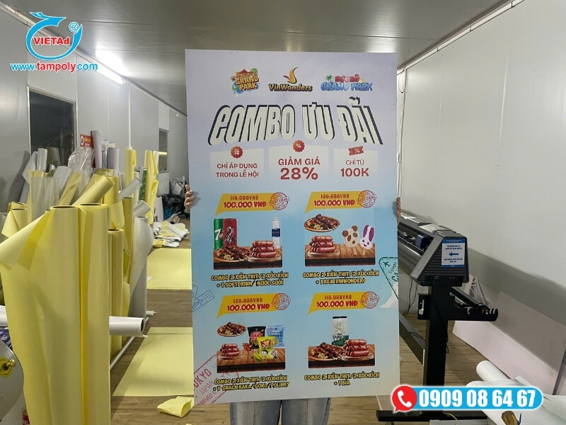 Bảng menu từ tấm xốp foam cắt laser, cắt mịn không lộ trắng, dễ lắp đặt