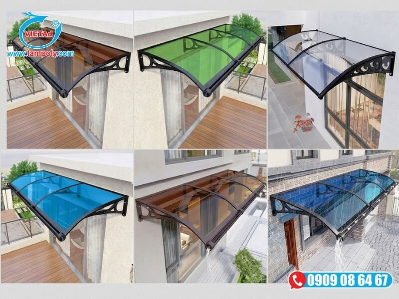Tỷ lệ truyền sáng và truyền nhiệt tấm lợp Poly Smart thay đổi tùy theo màu sắc