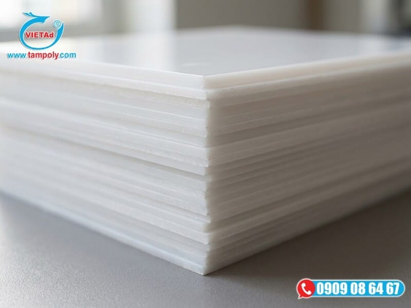 Vật Liệu Tấm QCV sẵn kho Mica với đa dạng màu sắc, gia công và cung cấp Mica các thương hiệu chính hãng