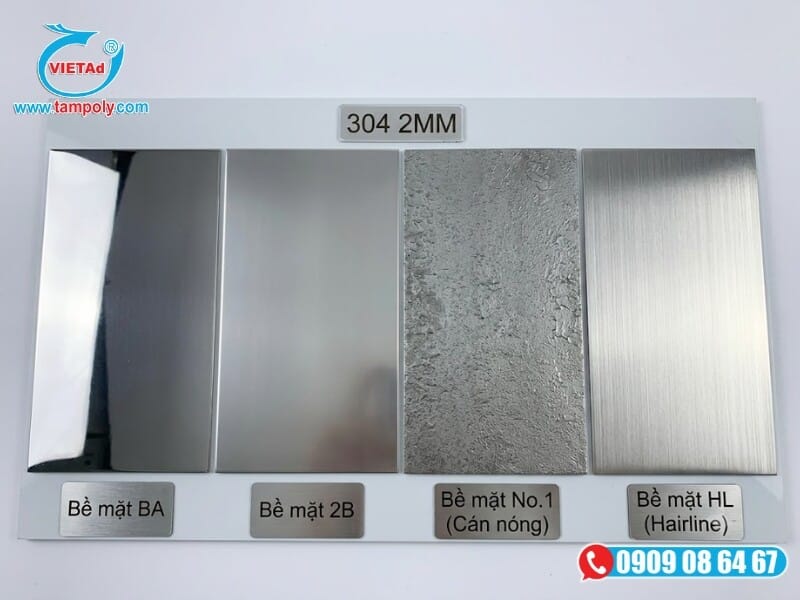 Phân loại các dạng bề mặt hoàn thiện của phôi inox dày 2mm