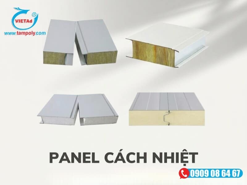 Cấu trúc sandwich ba lớp đồng bộ của tấm panel cách nhiệt sản xuất theo tiêu chuẩn công nghệ Hàn Quốc