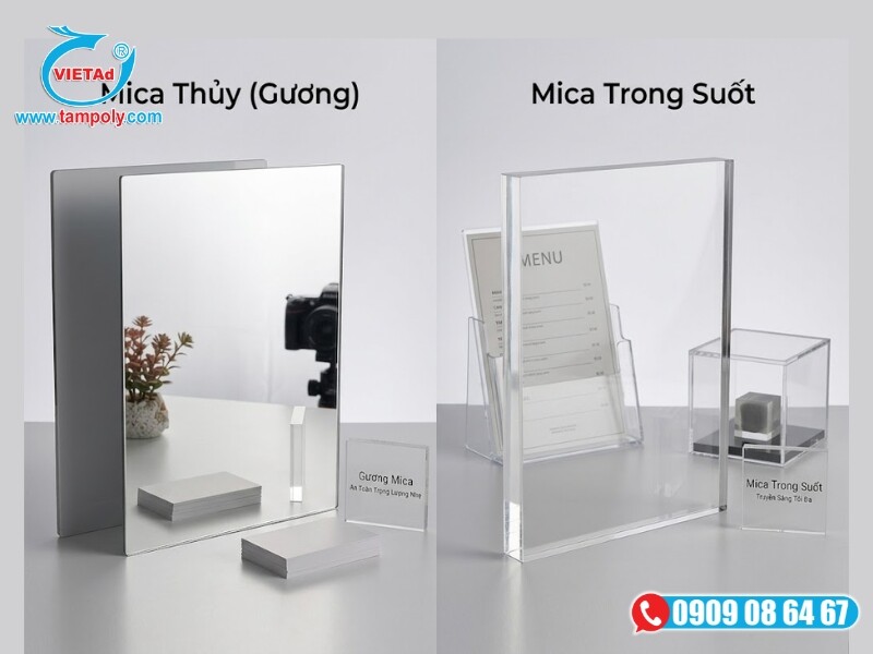 Tấm Mica gương và Mica trong suốt Malaysia trọng lượng nhẹ, bề mặt phẳng mịn