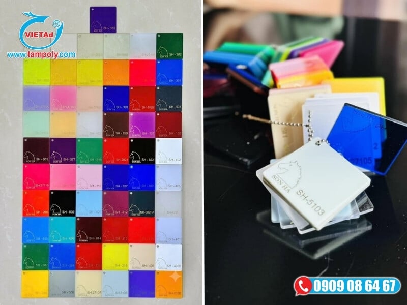 Các mẫu mica Sơn Hà với độ dày đa dạng từ 1.5mm đến 30mm