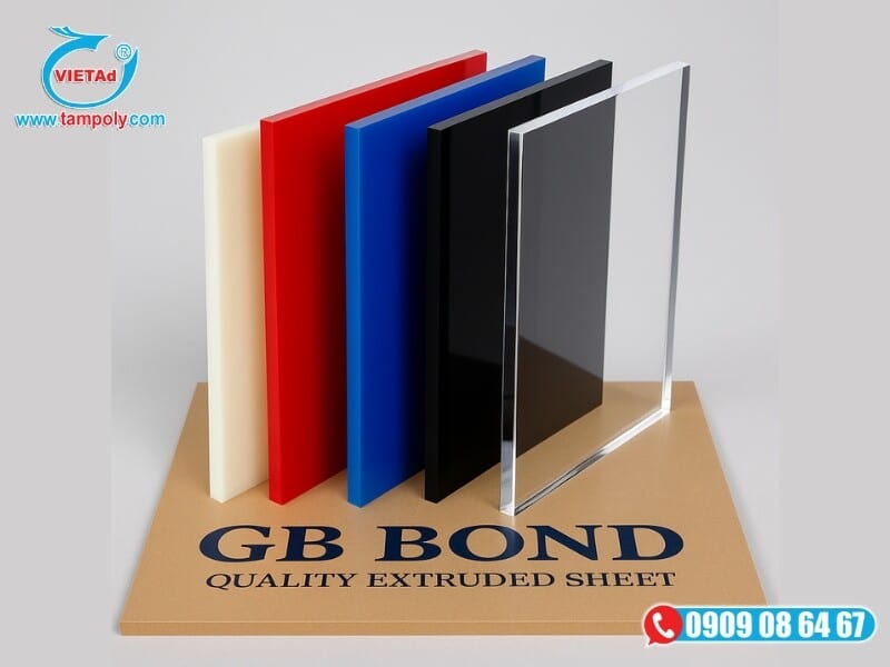 Các dòng mica GB Bond phổ biến gồm xuyên đèn, không xuyên đèn, mica trong kính và mica thủy