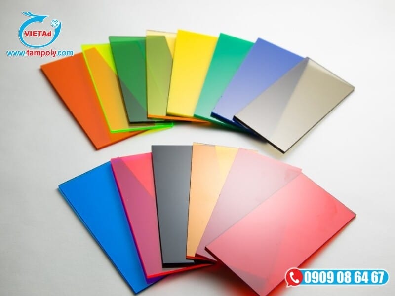 Bảng mã màu đa dạng của tấm mica GB Bond phục vụ thi công quảng cáo và nội thất