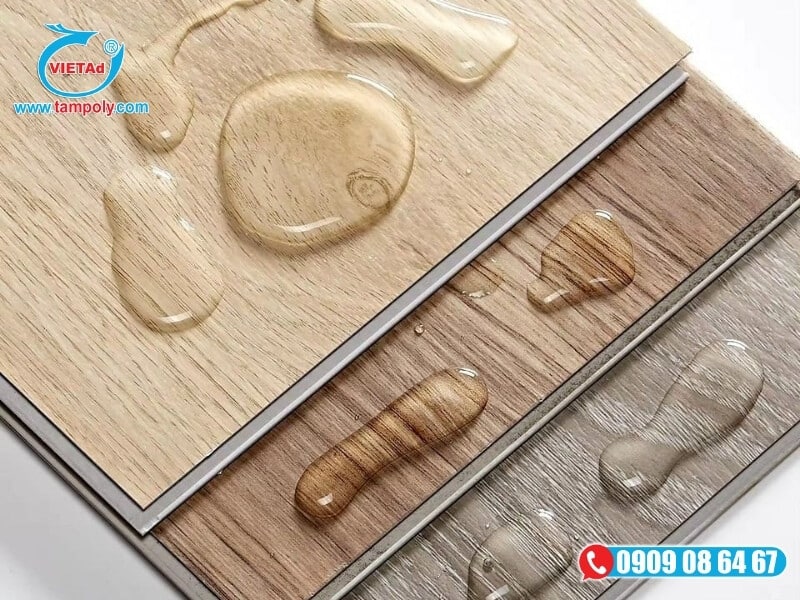 Tấm nhựa PVC vân gỗ chống nước tuyệt đối, và độ thẩm mỹ tinh tế như gỗ thật